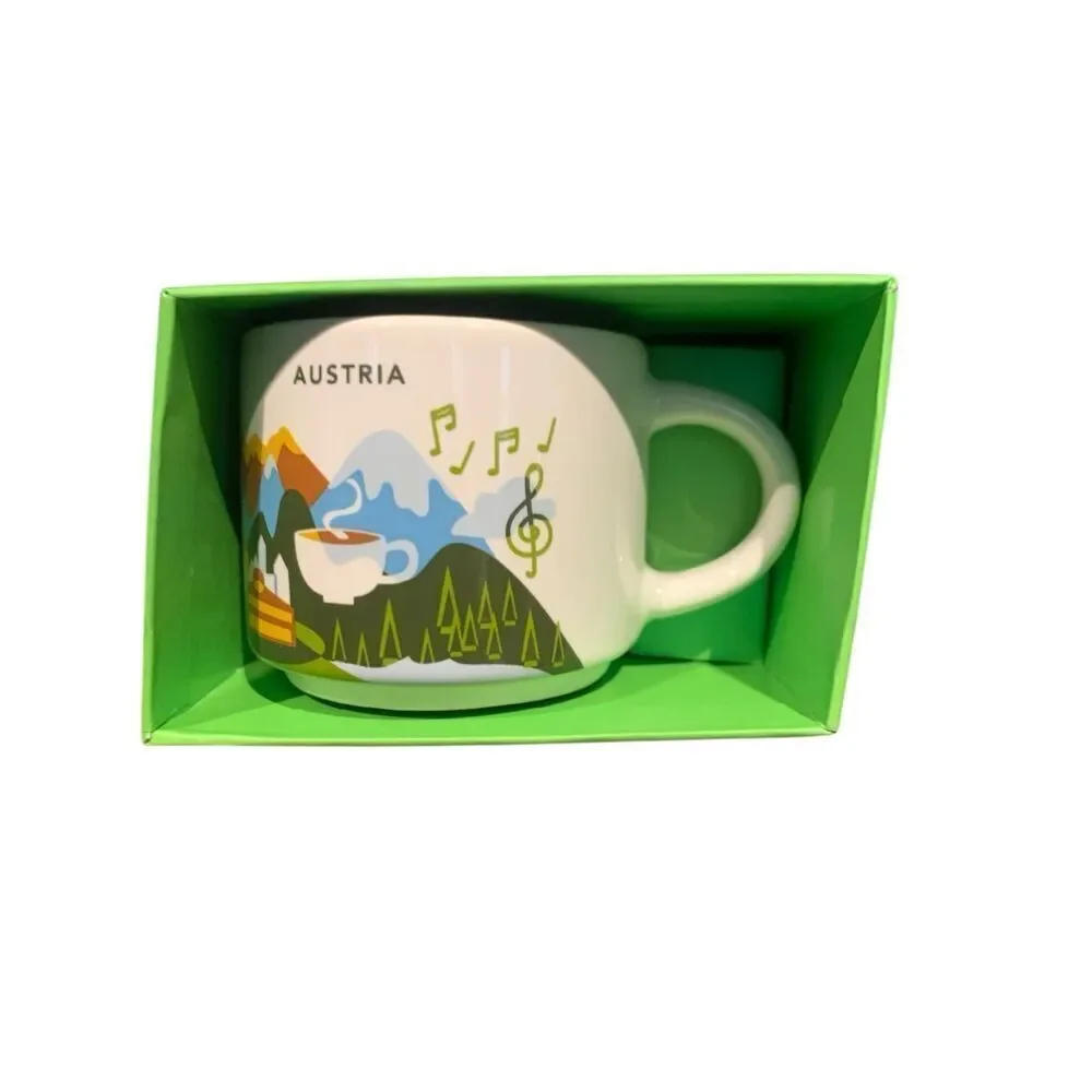 Starbucks You Are Here Austria Espresso Mug Ornament 2oz Ceramic New Collectible